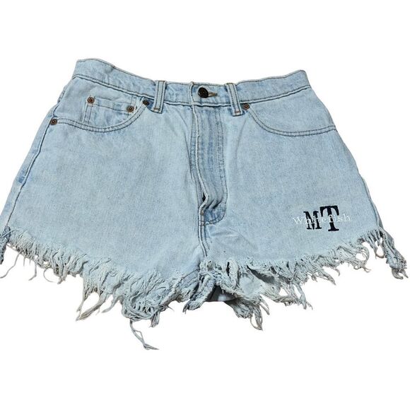 Levi’s 531 Fringe Hem Light Wash Shorts Size 29 - Picture 8 of 16